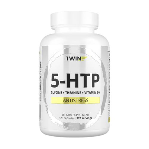 1WIN 5-HTP с глицином, L-теанином и вит группы B / 5-HTP with Glycine, L-Theanine and B Vitamins капсулы массой 510 мг 120 шт 1WIN 5-HTP с глицином, L-теанином и вит группы B / 5-HTP with Glycine, L-Theanine and B Vitamins капсулы массой 510 мг 120 шт