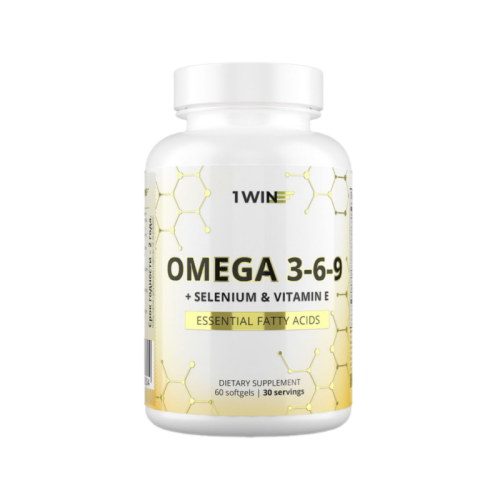1WIN Oмега 3-6-9 + Селен и Витамин Е / Omega 3-6-9 + selenium and vitamin E капсулы массой 790 мг 60 шт 1WIN Oмега 3-6-9 + Селен и Витамин Е / Omega 3-6-9 + selenium and vitamin E капсулы массой 790 мг 60 шт