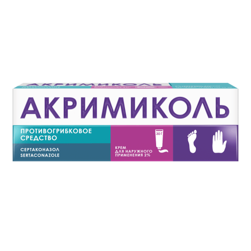 Акримиколь крем для наружного применения 2 % 30 г 1 шт Акримиколь крем для наружного применения 2 % 30 г 1 шт
