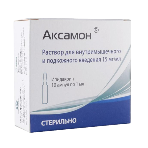 Аксамон раствор для в/м и п/к введ 15 мг/мл 1 мл 10 шт Аксамон раствор для в/м и п/к введ 15 мг/мл 1 мл 10 шт
