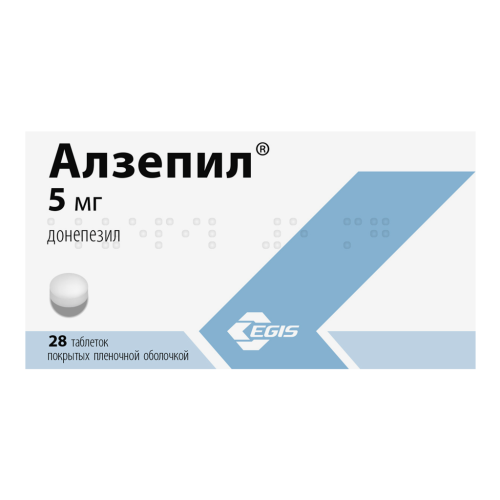 Алзепил таблетки покрыт.плен.об. 5 мг 28 шт. Алзепил таблетки покрыт.плен.об. 5 мг 28 шт.