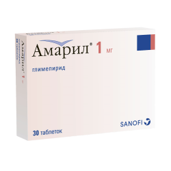Амарил таблетки 1 мг 30 шт Амарил таблетки 1 мг 30 шт