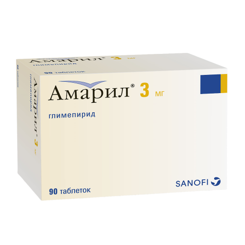 Амарил таблетки 3 мг 90 шт