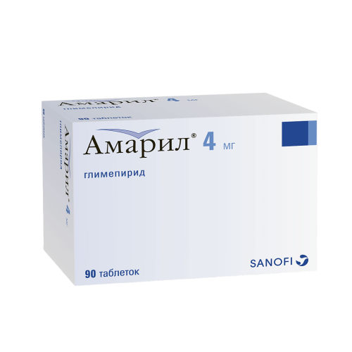 Амарил таблетки 4 мг 90 шт