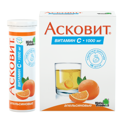 Асковит таблетки шипучие апельсиновые 1 г 10 шт Асковит таблетки шипучие апельсиновые 1 г 10 шт