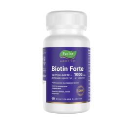Биотин форте/Biotin forte 1000 мкг таблетки по 0,53 г 60 шт