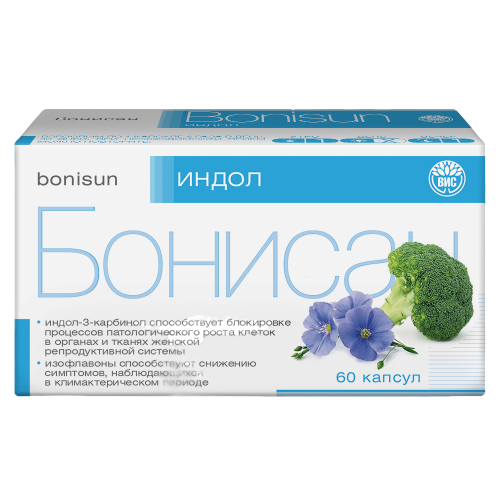 Бонисан Индол капсулы массой 0,5 г 60 шт Бонисан Индол капсулы массой 0,5 г 60 шт