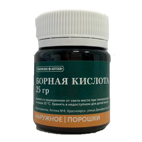 Борная кислота, пор 25г ГА