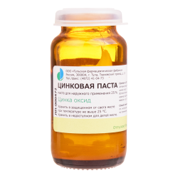 Цинковая паста для наружного применения 25% банка 25 г 1 шт Цинковая паста для наружного применения 25% банка 25 г 1 шт