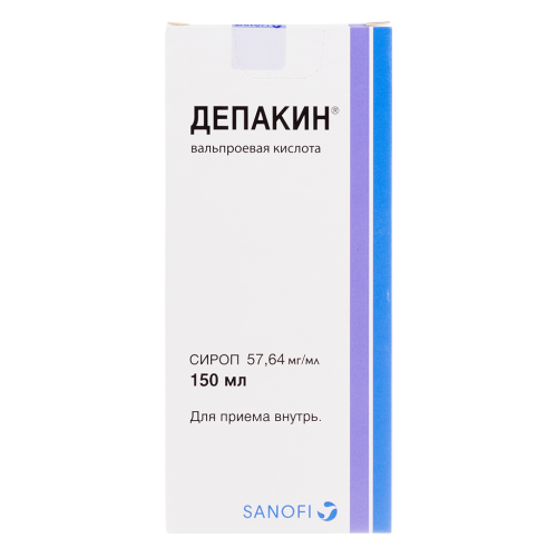 Депакин сироп 57,64 мг/мл фл 150 мл