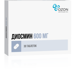 Диосмин таблетки покрыт.плен.об. 600 мг 30 шт Диосмин таблетки покрыт.плен.об. 600 мг 30 шт