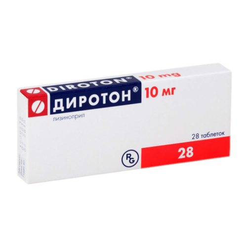 Диротон таблетки 10 мг 28 шт Диротон таблетки 10 мг 28 шт