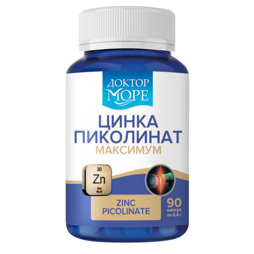Доктор Море Цинка пиколинат максимум/Zinc&nbsp;picolinate maximum капсулы по 0,4 г 90 шт