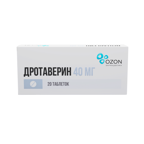 Дротаверин таблетки 40 мг 20 шт