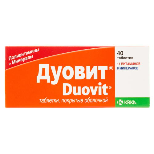 Дуовит таблетки покрыт.об. 40 шт Дуовит таблетки покрыт.об. 40 шт