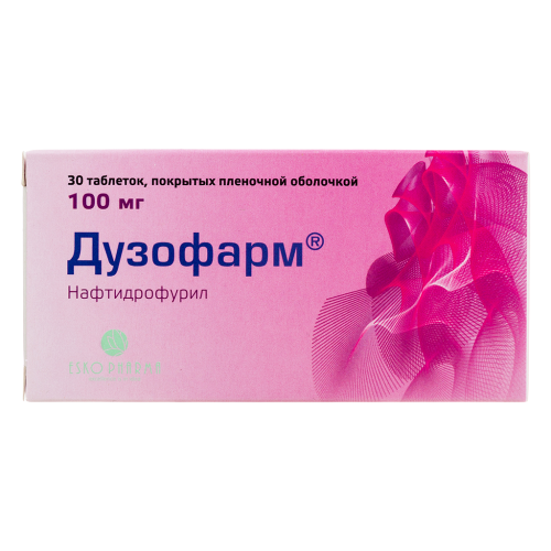 Дузофарм таблетки покрыт.плен.об. 100 мг 30 шт Дузофарм таблетки покрыт.плен.об. 100 мг 30 шт