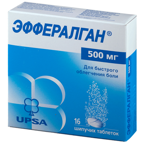 Эффералган таблетки шипучие 500 мг 16 шт Эффералган таблетки шипучие 500 мг 16 шт