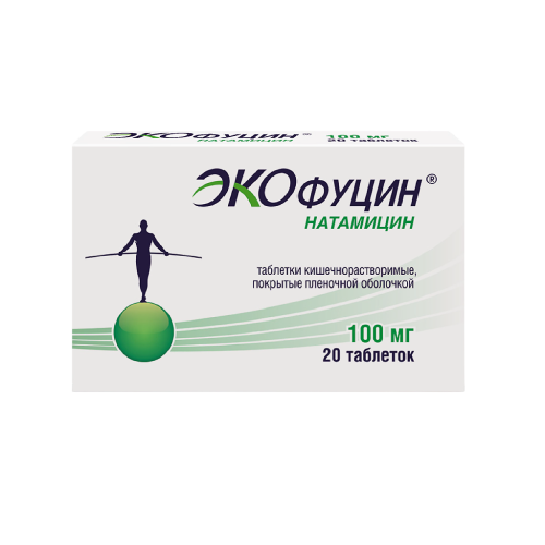 Экофуцин таблетки кишечнорастворимые покрыт.плен.об. 100 мг 20 шт Экофуцин таблетки кишечнорастворимые покрыт.плен.об. 100 мг 20 шт