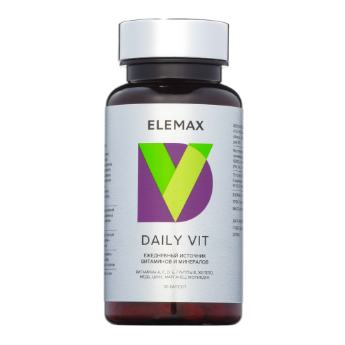 Elemax Daily Vit Дейли Вит капсулы по 650 мг 30 шт Elemax Daily Vit Дейли Вит капсулы по 650 мг 30 шт