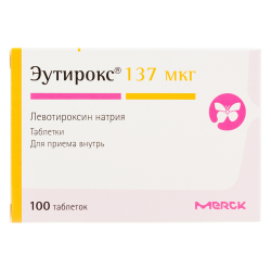 Эутирокс таблетки 137 мкг 100 шт Эутирокс таблетки 137 мкг 100 шт
