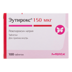 Эутирокс таблетки 150 мкг 100 шт Эутирокс таблетки 150 мкг 100 шт