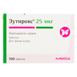 Эутирокс таблетки 25 мкг 100 шт Эутирокс таблетки 25 мкг 100 шт