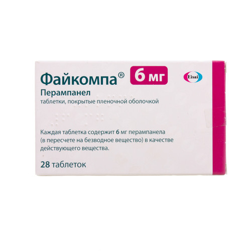 Файкомпа таблетки покрыт.плен.об. 6 мг 28 шт Файкомпа таблетки покрыт.плен.об. 6 мг 28 шт