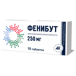 Фенибут таблетки 250 мг 10 шт Фенибут таблетки 250 мг 10 шт