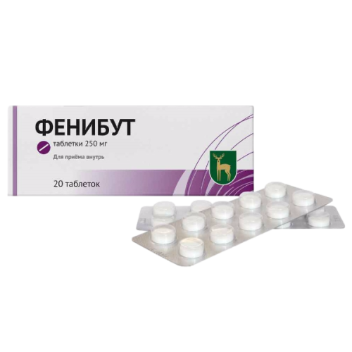 Фенибут таблетки 250 мг 20 шт Фенибут таблетки 250 мг 20 шт