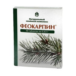 Феокарпин таблетки массой 0,63 г 40 шт Феокарпин таблетки массой 0,63 г 40 шт