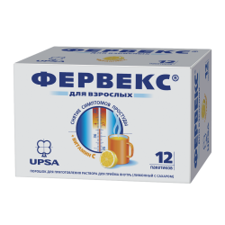 Фервекс порошок д/приг раствора д/приема внутрь лимон с сахаром пак 12 шт Фервекс порошок д/приг раствора д/приема внутрь лимон с сахаром пак 12 шт