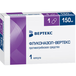Флуконазол-Вертекс капсулы 150 мг 1 шт Флуконазол-Вертекс капсулы 150 мг 1 шт