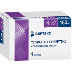 Флуконазол-Вертекс капсулы 150 мг 4 шт Флуконазол-Вертекс капсулы 150 мг 4 шт