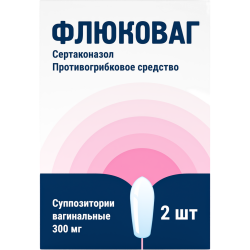 Флюковаг суппозитории вагинальные 300 мг 2 шт Флюковаг суппозитории вагинальные 300 мг 2 шт
