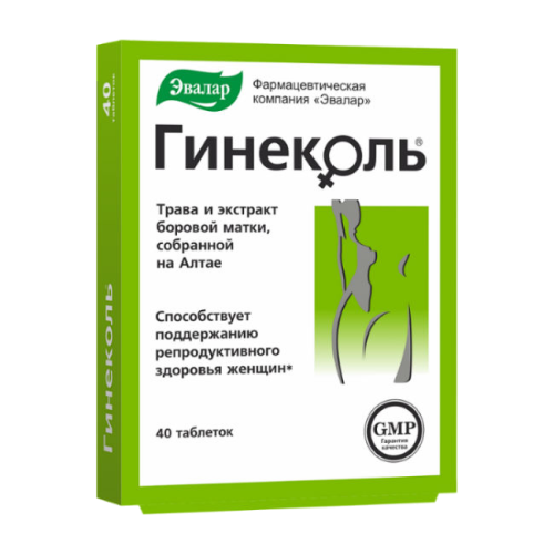 Гинеколь таблетки по 240 мг 40 шт Гинеколь таблетки по 240 мг 40 шт