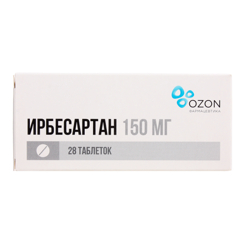 Ирбесартан таблетки покрыт.плен.об. 150 мг 28 шт