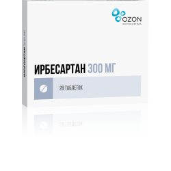 Ирбесартан таблетки покрыт.плен.об. 300 мг 28 шт Ирбесартан таблетки покрыт.плен.об. 300 мг 28 шт