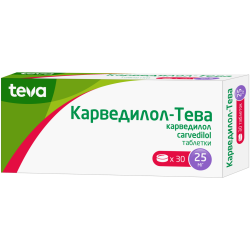 Карведилол-Тева таблетки 25 мг 30 шт