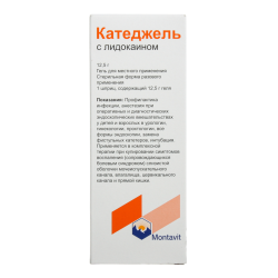 Катеджель с лидокаином гель для местного применения 12,5 г шприцы 1шт Катеджель с лидокаином гель для местного применения 12,5 г шприцы 1шт
