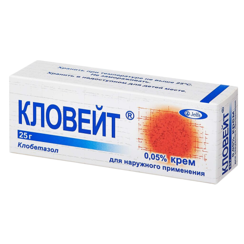 Кловейт крем для наружного применения 0,05 % 25 г 1 шт Кловейт крем для наружного применения 0,05 % 25 г 1 шт
