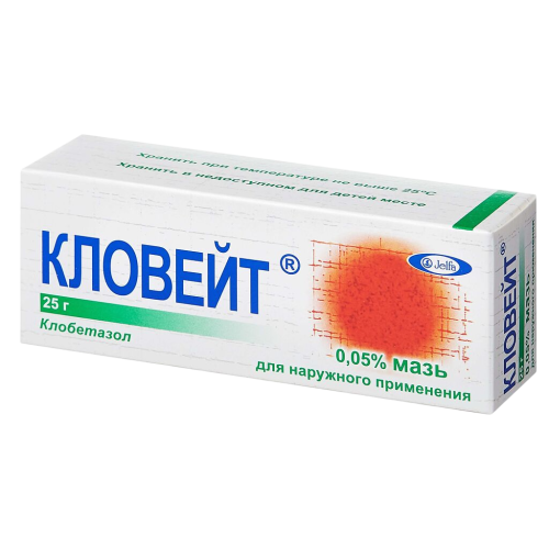 Кловейт мазь для наружного применения 0,05 % 25 г 1 шт Кловейт мазь для наружного применения 0,05 % 25 г 1 шт