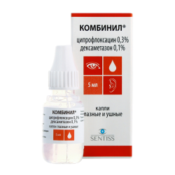 Комбинил капли глазные и ушные 1 мг+3 мг/мл фл-кап 5 мл 1 шт Комбинил капли глазные и ушные 1 мг+3 мг/мл фл-кап 5 мл 1 шт