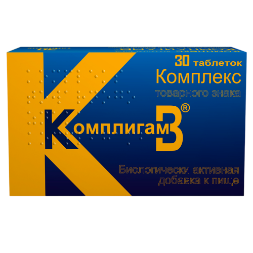 Комплигам В Комплекс таблетки массой 1000 мг 30 шт Комплигам В Комплекс таблетки массой 1000 мг 30 шт