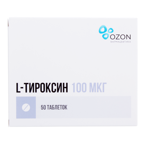 L-Тироксин таблетки 100 мкг 50 шт