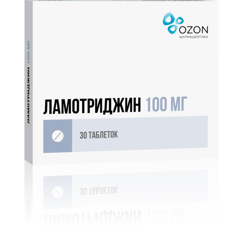Ламотриджин таблетки 100 мг 30 шт Ламотриджин таблетки 100 мг 30 шт