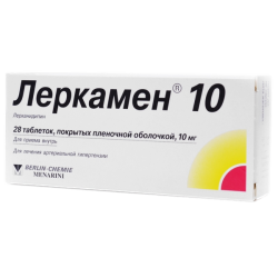 Леркамен 10 таблетки покрыт.плен.об. 10 мг 28 шт Леркамен 10 таблетки покрыт.плен.об. 10 мг 28 шт