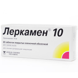 Леркамен 10 таблетки покрыт.плен.об. 10 мг 60 шт Леркамен 10 таблетки покрыт.плен.об. 10 мг 60 шт