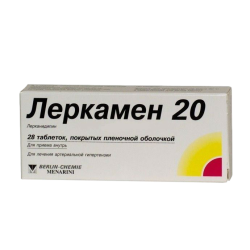 Леркамен 20 таблетки покрыт.плен.об. 20 мг 28 шт Леркамен 20 таблетки покрыт.плен.об. 20 мг 28 шт