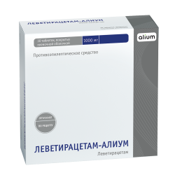 Леветирацетам-Алиум таблетки покрыт.плен.об. 1000 мг 30 шт