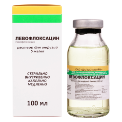 Левофлоксацин раствор для инфузий 5 мг/мл 100 мл фл 1 шт Левофлоксацин раствор для инфузий 5 мг/мл 100 мл фл 1 шт